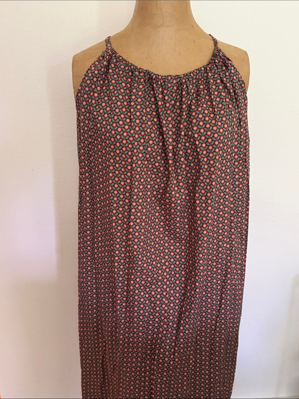 A Pea In The Pod sz S Sleeveless Maxi Dress Liberty Fabric Print 49” length
